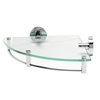 Alfi Brand Polished Chrome Corner Mount Glass Shower Shelf Bathroom Accessory AB9546